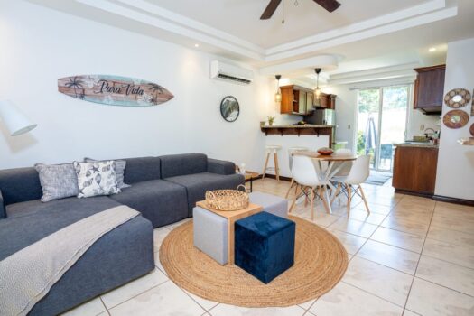 JUST RENOVATED! PRIVATE CORNER CONDO IN A QUIET AREA OF TAMARINDO – WALK TO EVERYTHING!