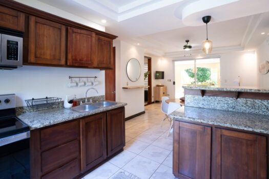 JUST RENOVATED! PRIVATE CORNER CONDO IN A QUIET AREA OF TAMARINDO – WALK TO EVERYTHING!
