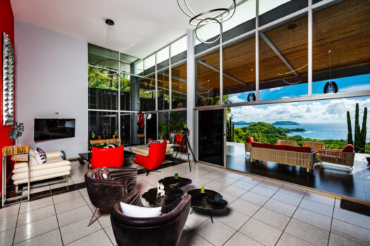OCEAN VIEW MODERN HOUSE ABOVE PLAYAS PENCA & PRIETA – POTRERO
